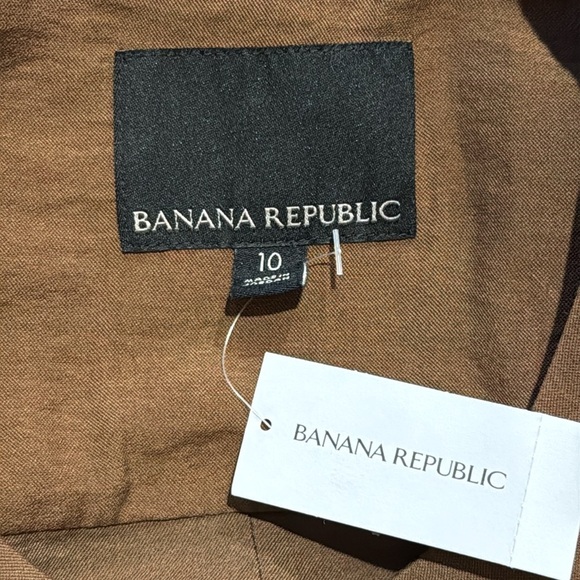 NWT Banana Republic Women’s 10 Cropped Safari Jacket Pleated Pockets - Picture 7 of 8